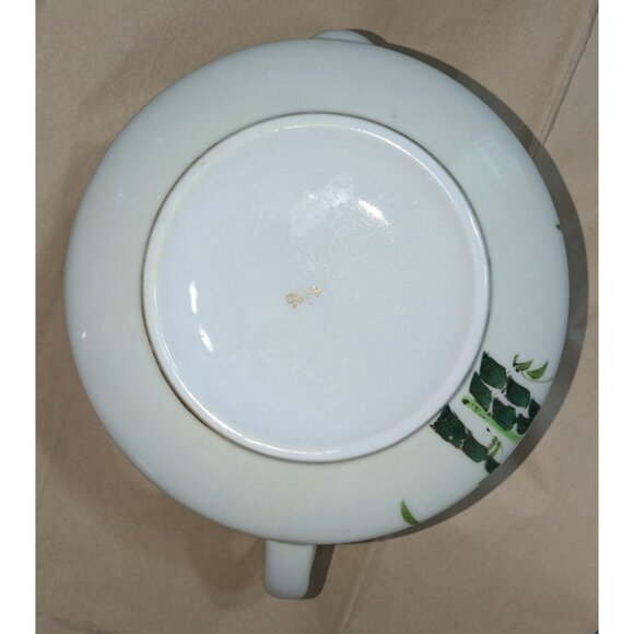 Vintage Japanese Kutani Bamboo Teapot Hand-Painted Bone China - Picture 12 of 13